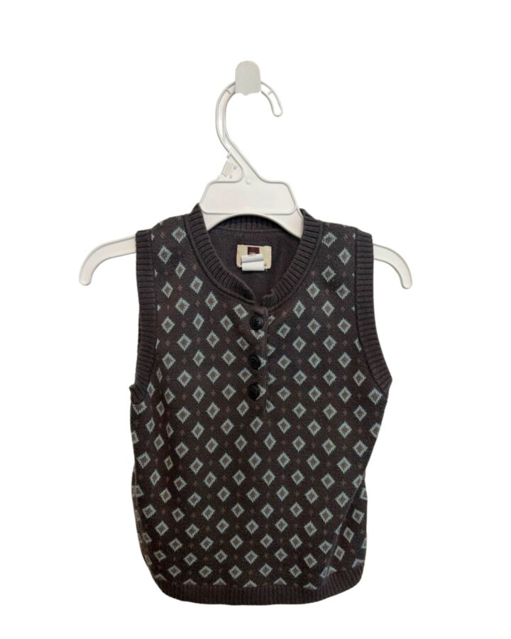 TEA  GRAY   EMBROIDERED SWEATER VEST