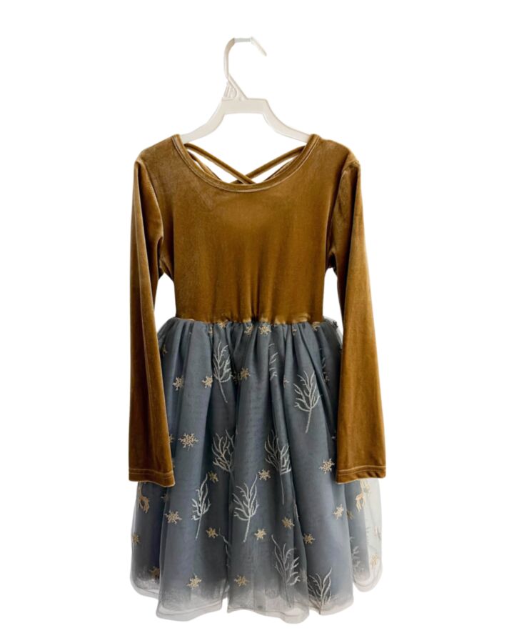 BELLA & OMI  GRAY VELOUR   PARTY DRESS