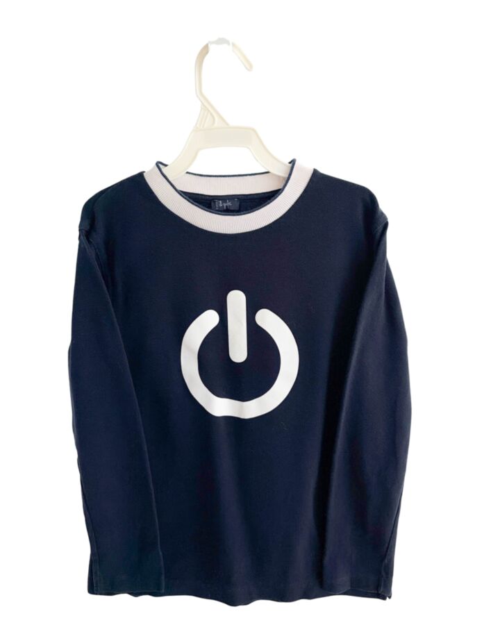 IL GUFO  BLUE   PRINTED DESIGN KNIT LS SHIRT