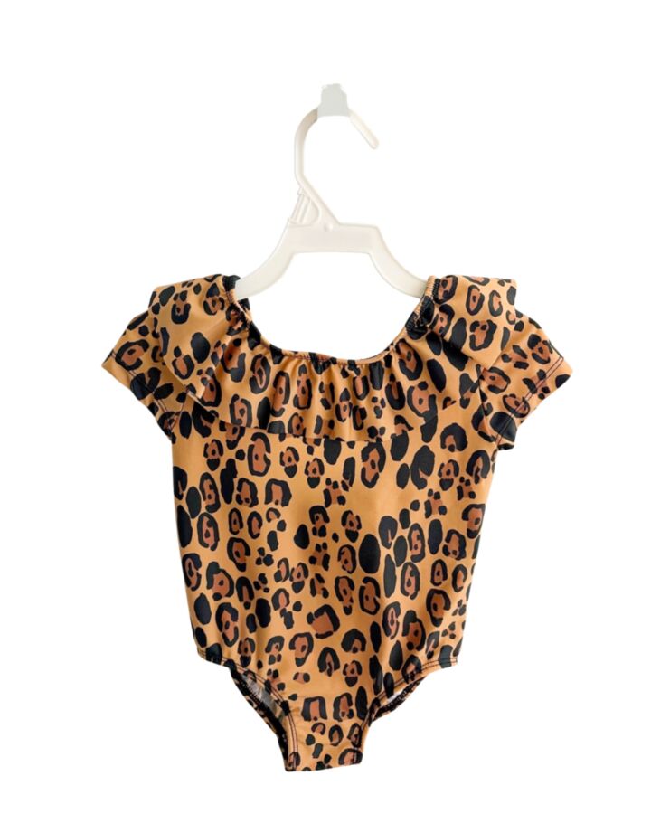 MINI RODINI  BROWN   PRINTED DESIGN 1-PIECE SWIMSUIT