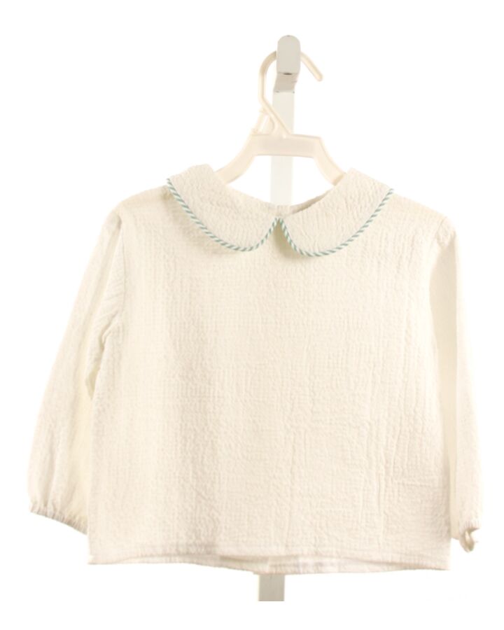 HANNAH KATE  WHITE KNIT  SHIRT-LS