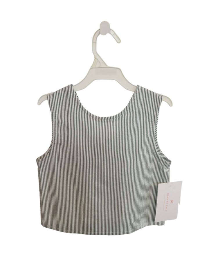 HANNAH KATE  GREEN SEERSUCKER   SLEEVELESS SHIRT