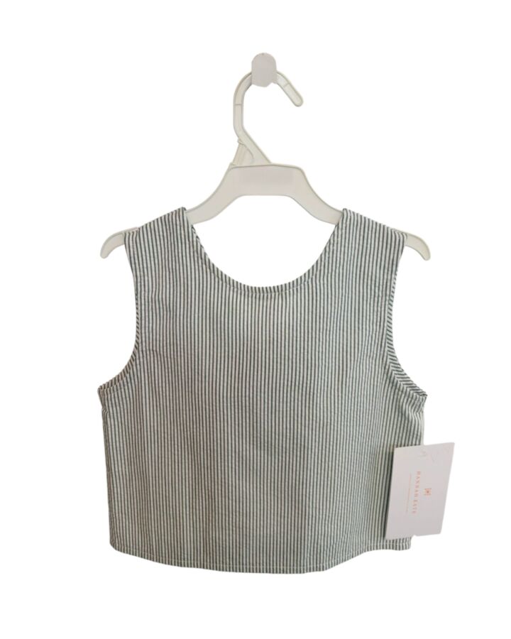 HANNAH KATE  GREEN SEERSUCKER   SLEEVELESS SHIRT