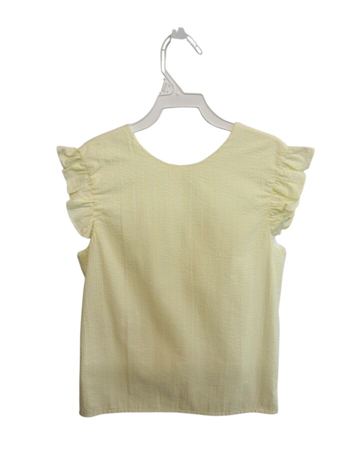 HANNAH KATE  YELLOW SEERSUCKER STRIPED  SLEEVELESS SHIRT