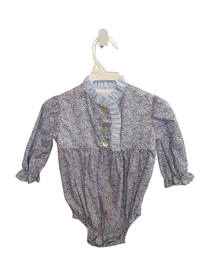 HANNAH KATE  BLUE  FLORAL  BUBBLE WITH RUFFLE