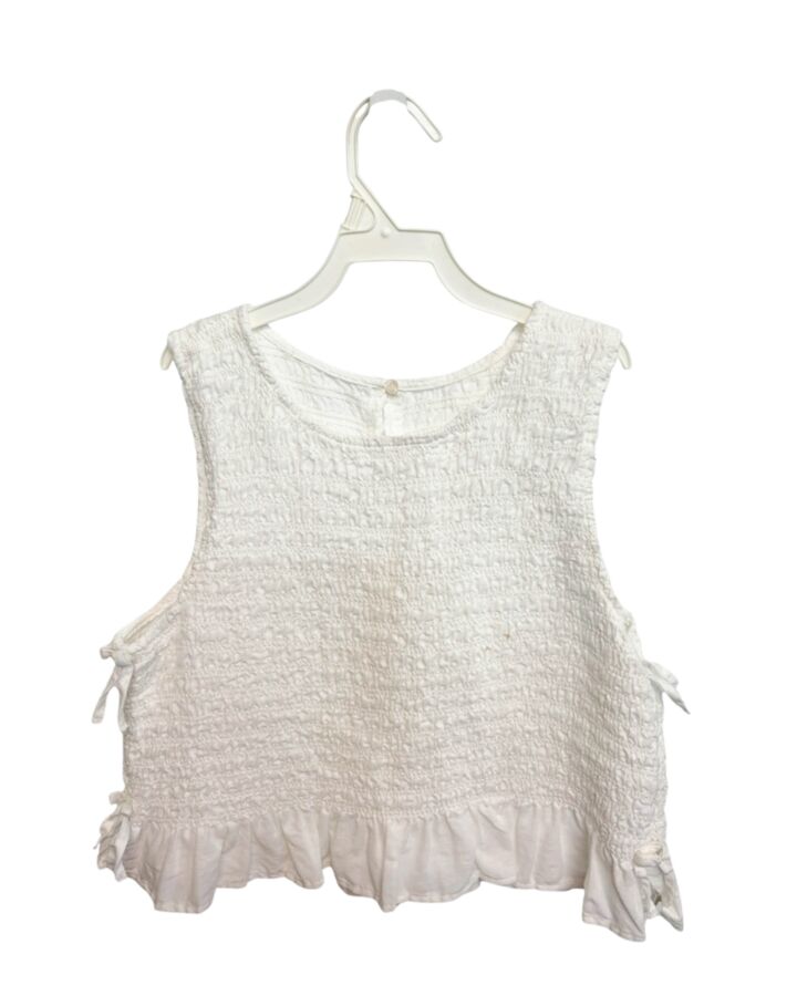 NO TAG  WHITE    SLEEVELESS SHIRT