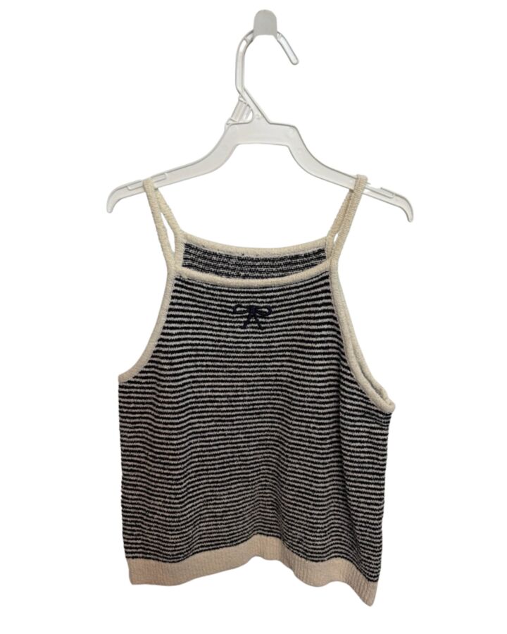 NO TAG  BLUE TERRY CLOTH STRIPED  SLEEVELESS SHIRT