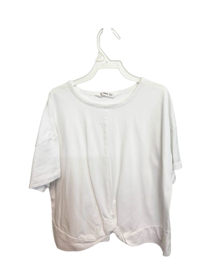 MANGO  WHITE    KNIT SS SHIRT