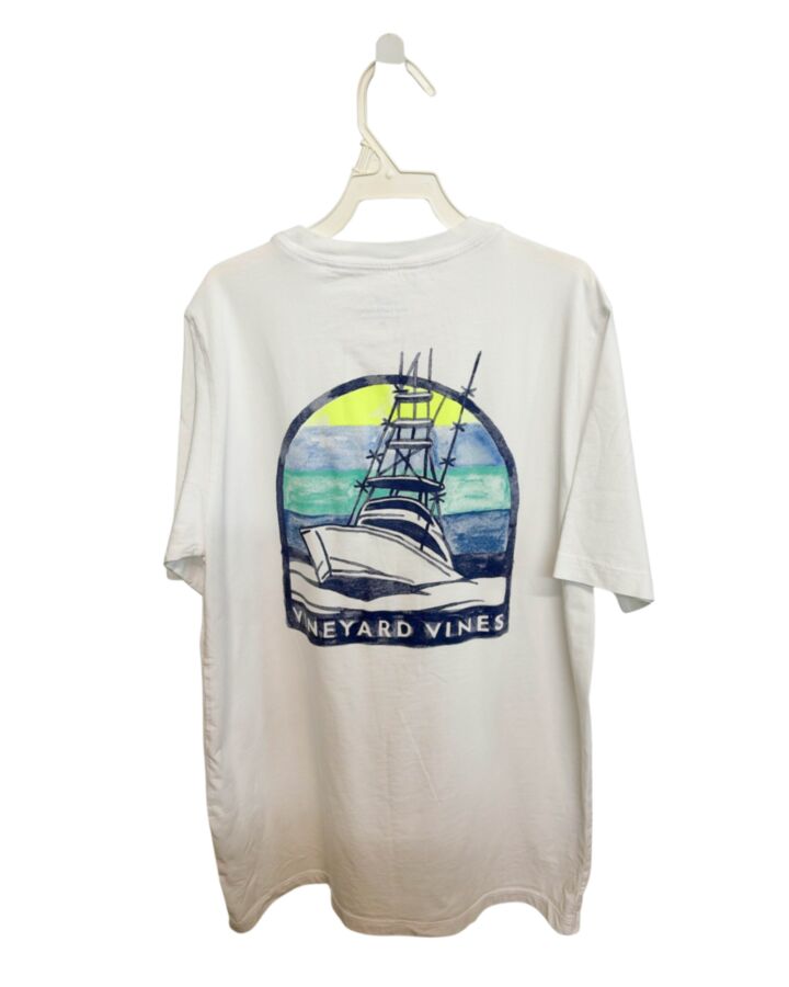 VINEYARD VINES  WHITE   PRINTED DESIGN T-SHIRT