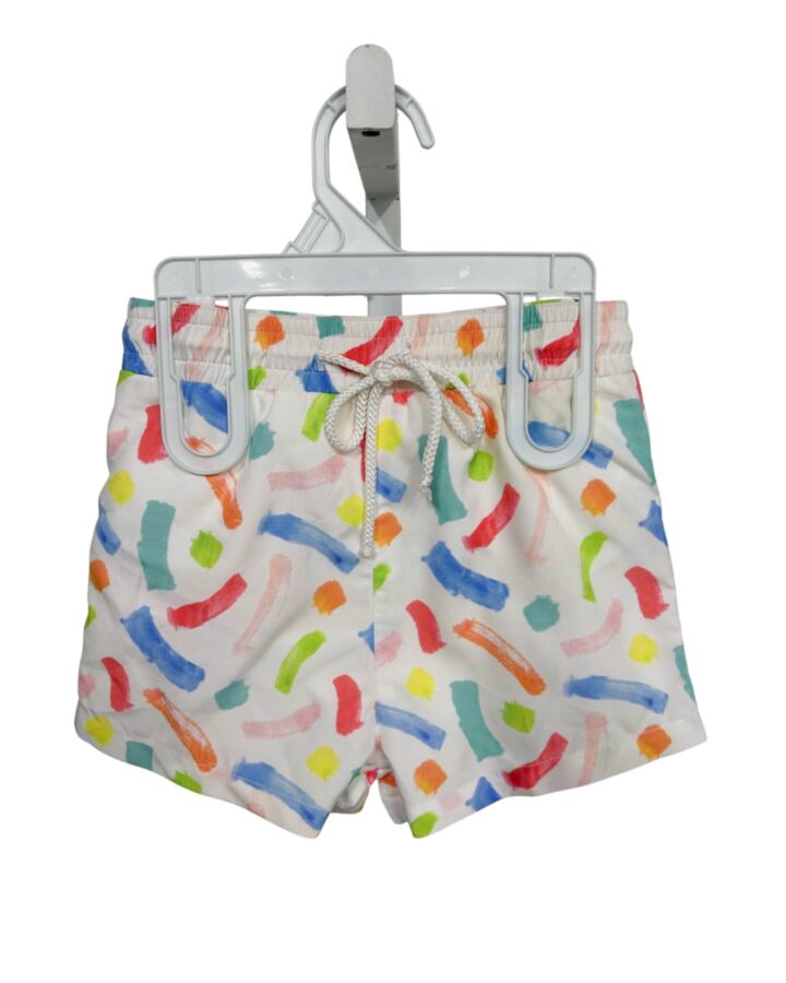 EYELET & IVY  WHITE   PRINTED DESIGN SWIM TRUNKS
