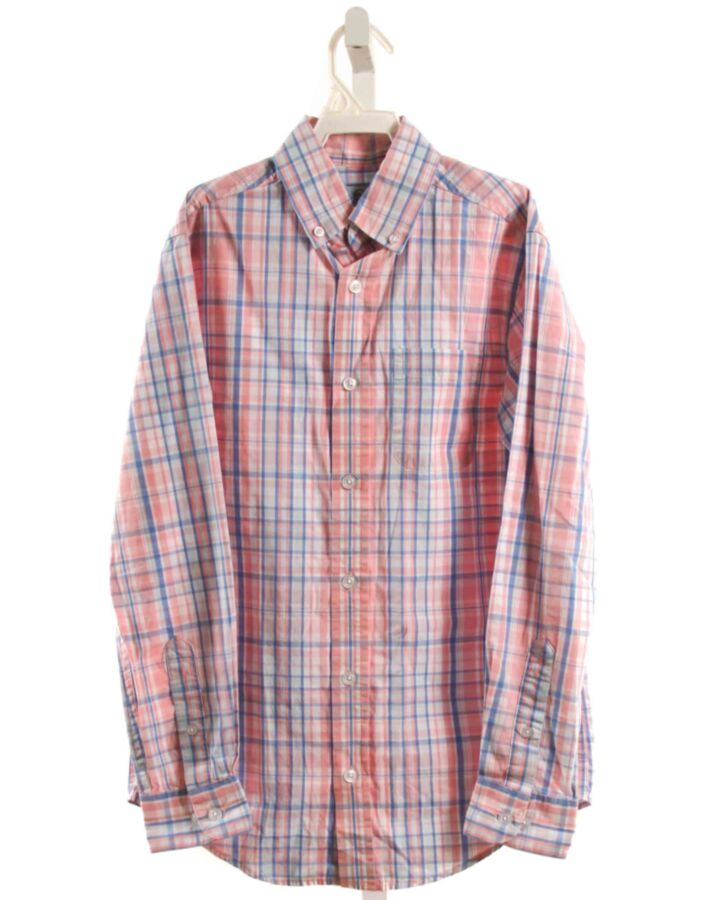 CLASS CLUB  PINK  PLAID  DRESS SHIRT