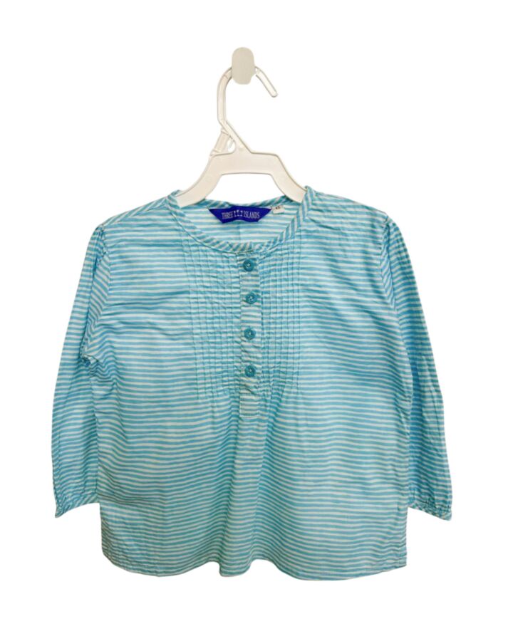 THREE ISLANDS  BLUE  STRIPED  SHIRT-LS