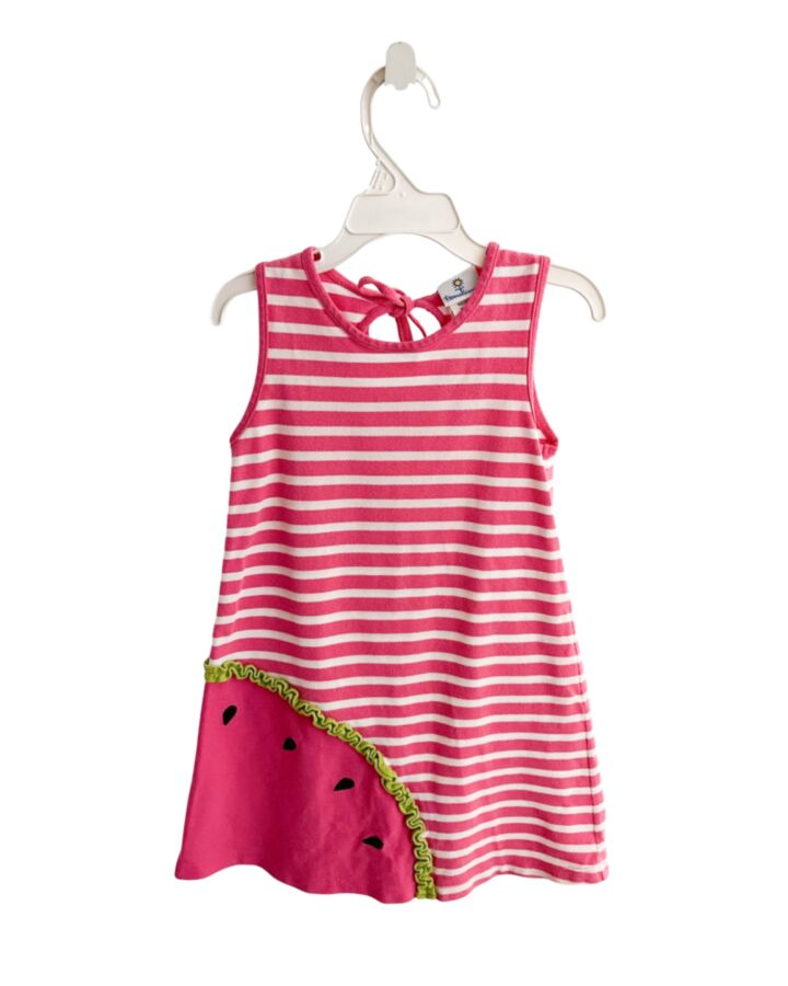 FLORENCE EISEMAN  PINK PIQUE STRIPED  KNIT DRESS