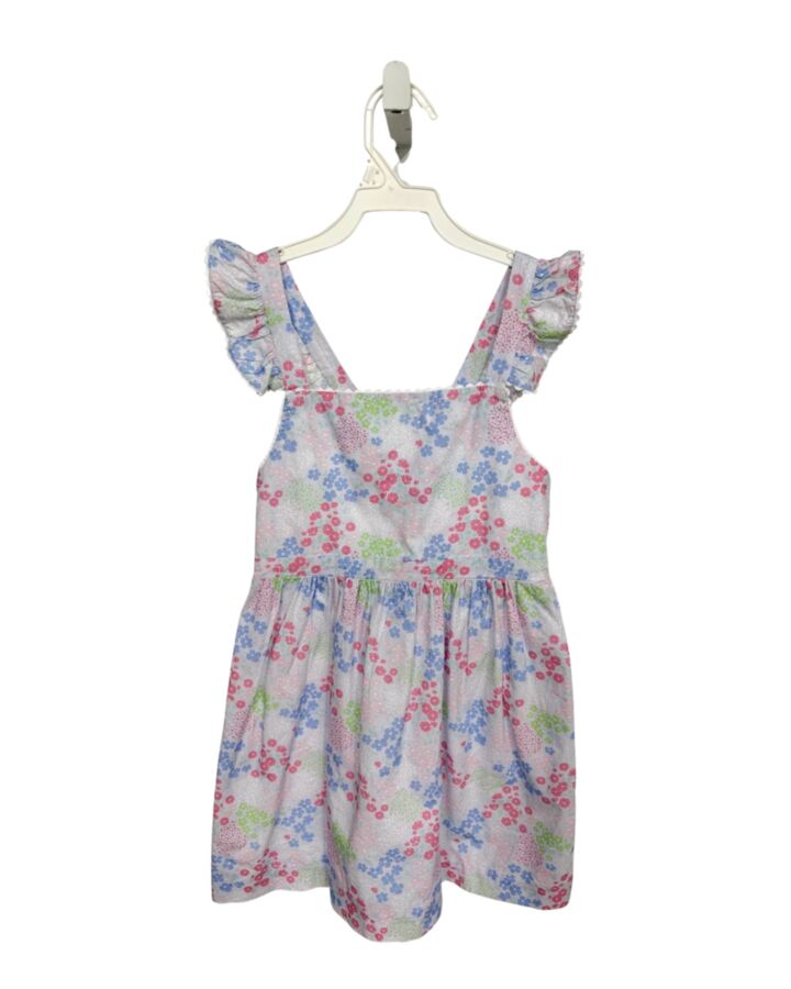 LITTLE ENGLISH  BLUE  FLORAL  DRESS WITH RIC RAC