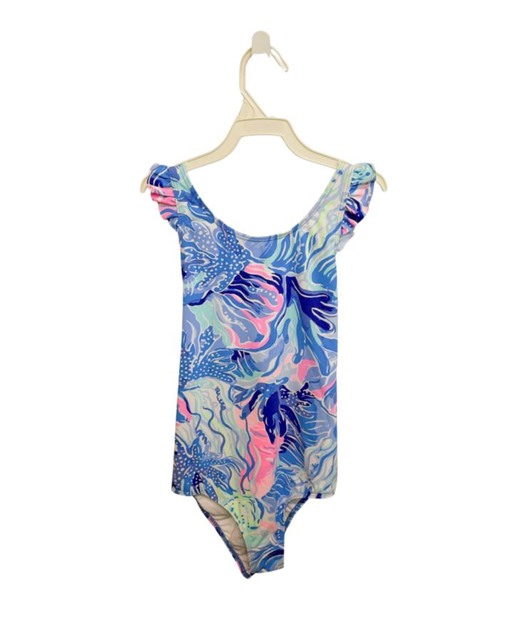 LILLY PULITZER  BLUE  FLORAL  1-PIECE SWIMSUIT