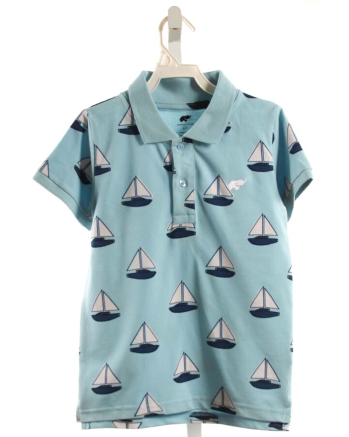 MONICA + ANDY  AQUA  KNIT SS SHIRT