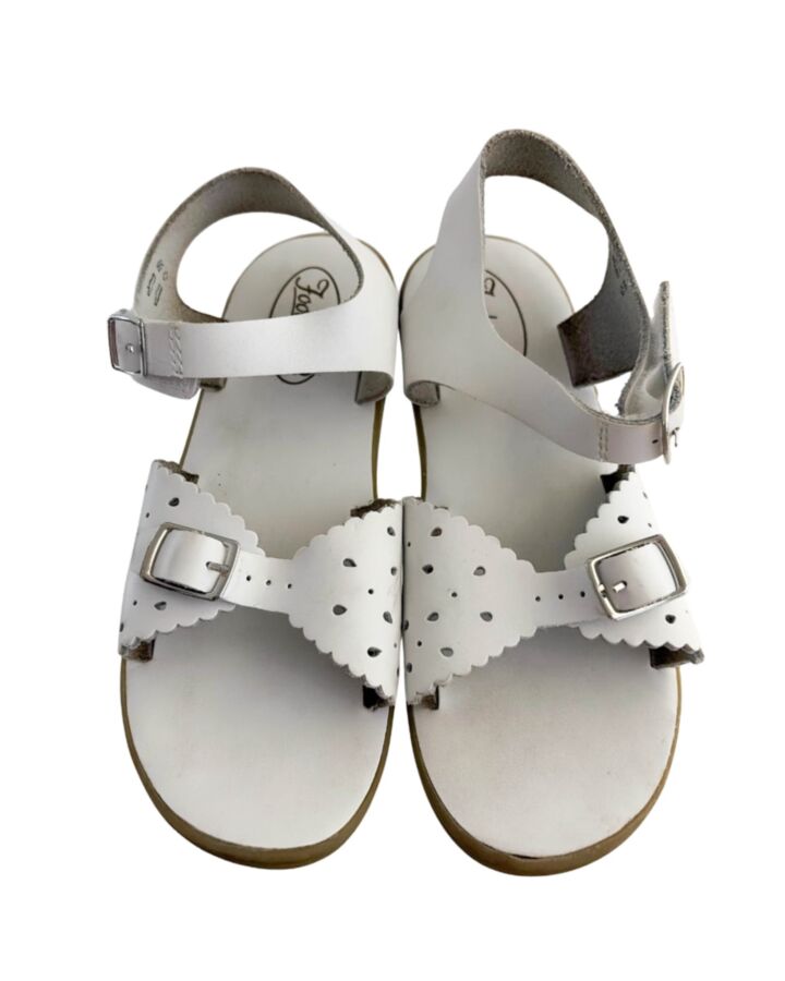 FOOTMATES WHITE SANDALS *EUC SIZE CHILD 3