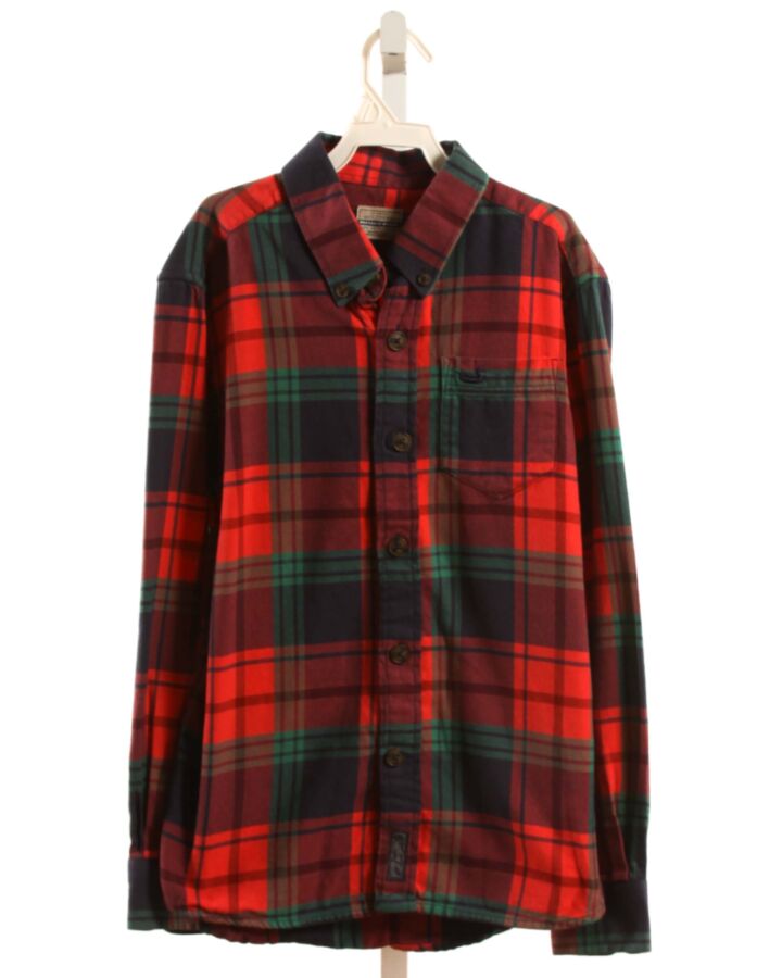 SOUTHERN MARSH  RED FLANNEL PLAID  DRESS SHIRT
