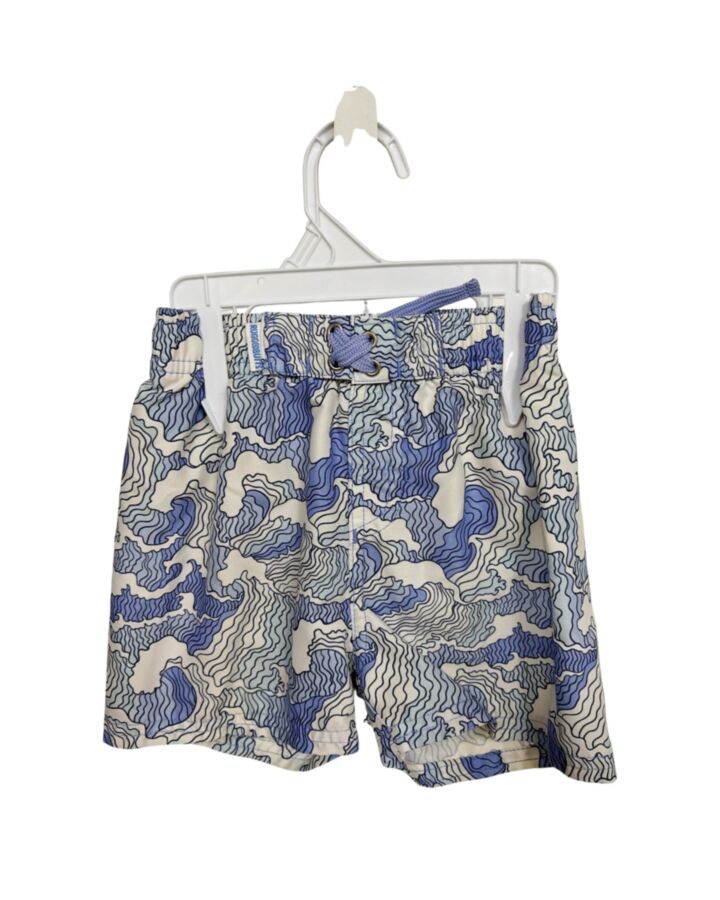 RUFFLE BUTTS  BLUE   PRINTED DESIGN SWIM TRUNKS