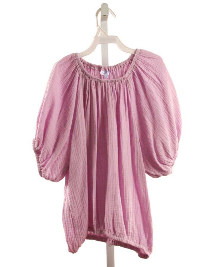 PLEAT.  LAVENDER  SMOCKED SHIRT-SS