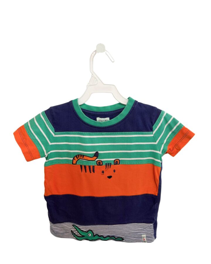 LILLY + SID  BLUE  STRIPED  KNIT SS SHIRT