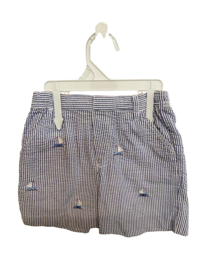 FLORENCE EISEMAN  BLUE SEERSUCKER STRIPED  SHORTS