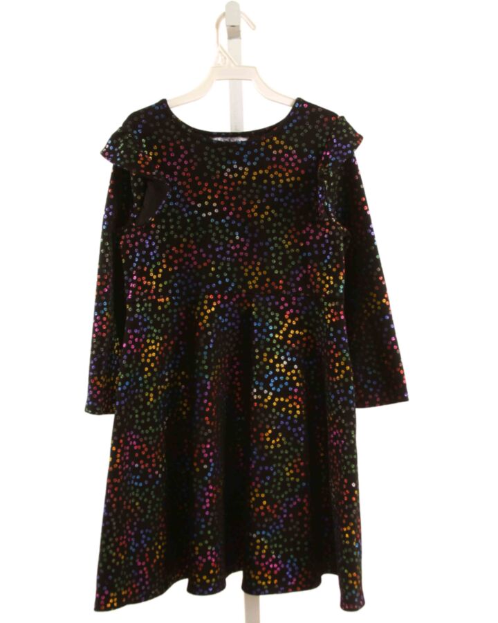 PIPPA & JULIE  BLACK   PRINTED DESIGN KNIT DRESS