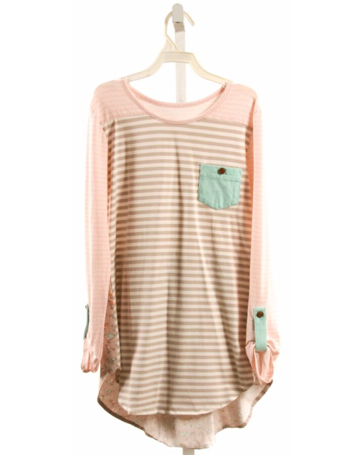 SERENDIPITY  PINK  STRIPED  KNIT DRESS