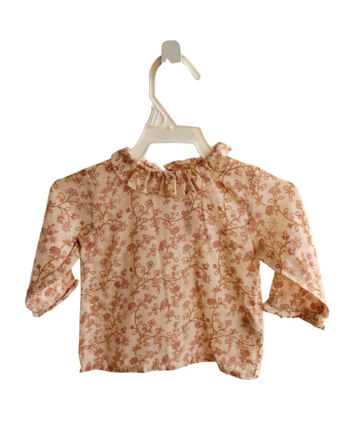 BONPOINT  PINK  FLORAL  SHIRT-LS