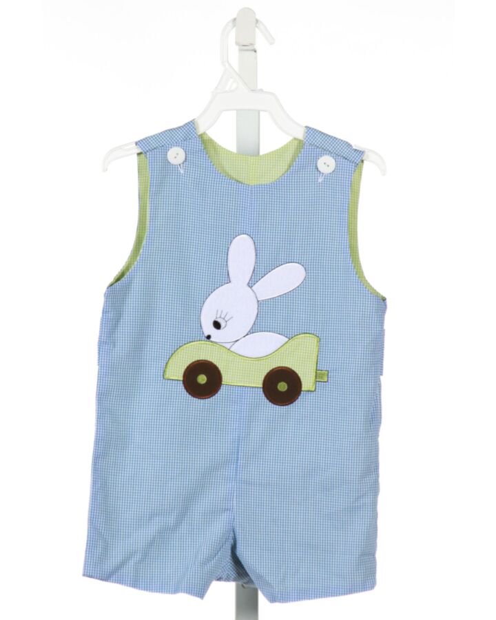 WISH UPON A STAR  BLUE  GINGHAM  JON JON/ SHORTALL