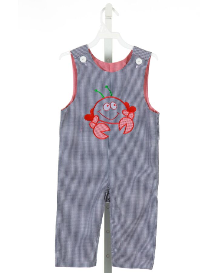 WISH UPON A STAR  NAVY  GINGHAM  LONGALL/ROMPER
