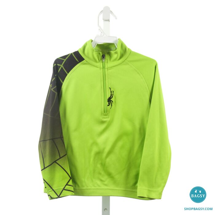 SPYDER LIME GREEN QUARTER ZIP PULLOVER