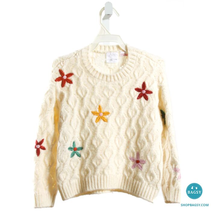 Embroidered sweater zara on sale