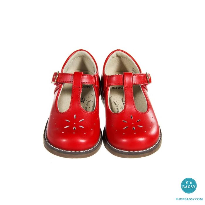 FOOTMATES RED LEATHER MARY JANES *SIZE TODDLER EUC