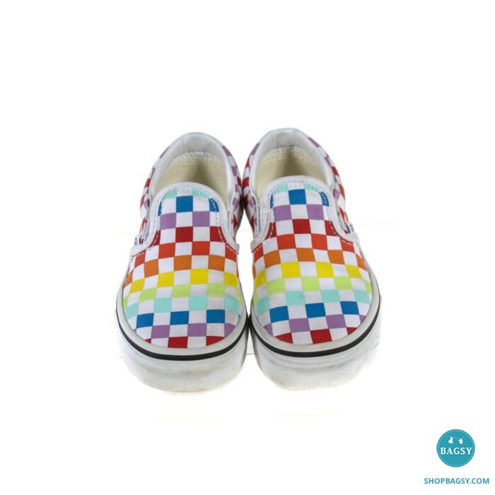 Multi coloured check vans best sale