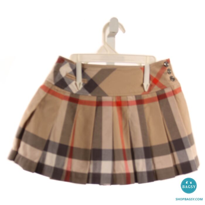 BURBERRY BROWN PLAID SKIRT