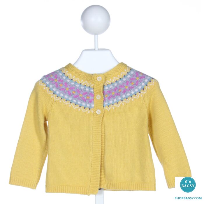 BABY BODEN YELLOW WOOL SWEATER