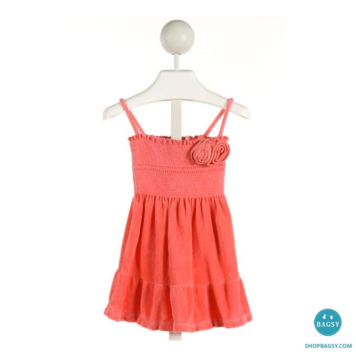 JUICY COUTURE PINK TERRY CLOTH SMOCKED COVER UP