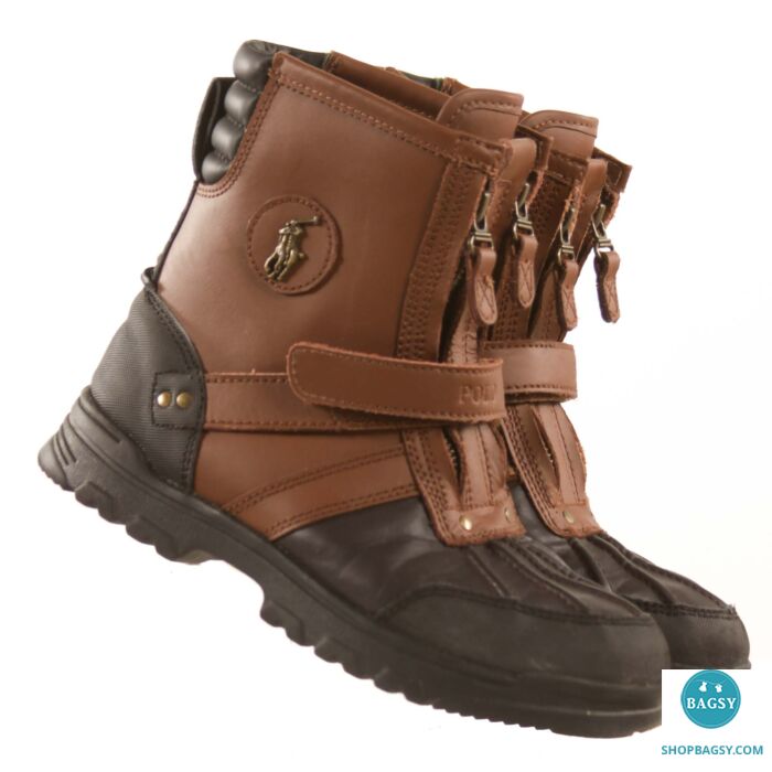 POLO BY RALPH LAUREN BROWN BOOTS *EUC SIZE CHILD - Main Image