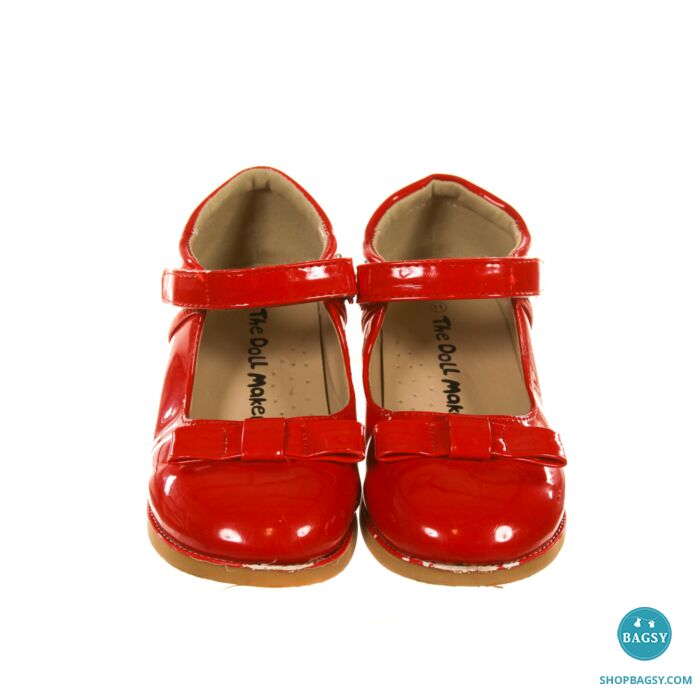 THE DOLL MAKER RED SHOES WITH BOWS *SIZE TODDLER 11, GUC SCUFFING
