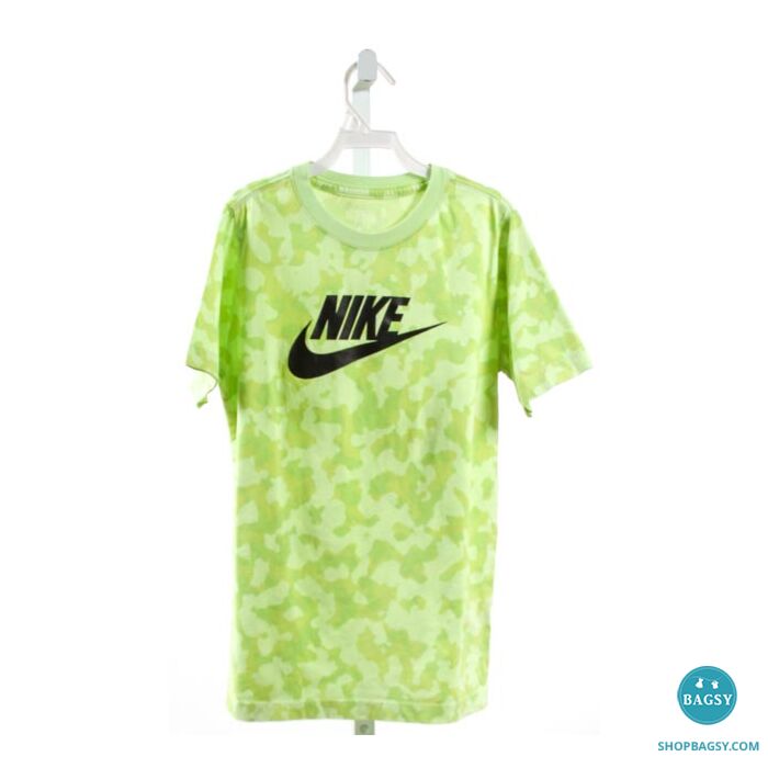 NIKE LIME GREEN PRINT KNIT SS SHIRT