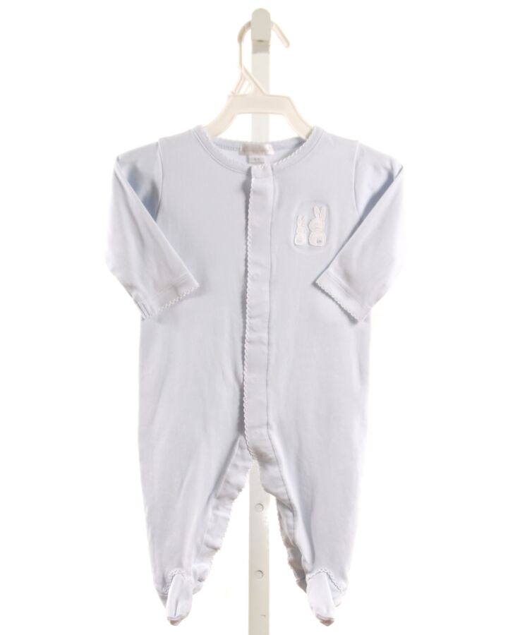 KISSY KISSY  BLUE KNIT   LAYETTE WITH PICOT STITCHING