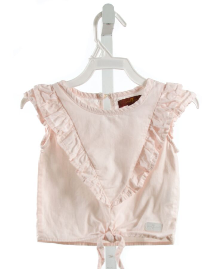 7 FOR ALL MANKIND  LT PINK    SLEEVELESS SHIRT WITH RUFFLE