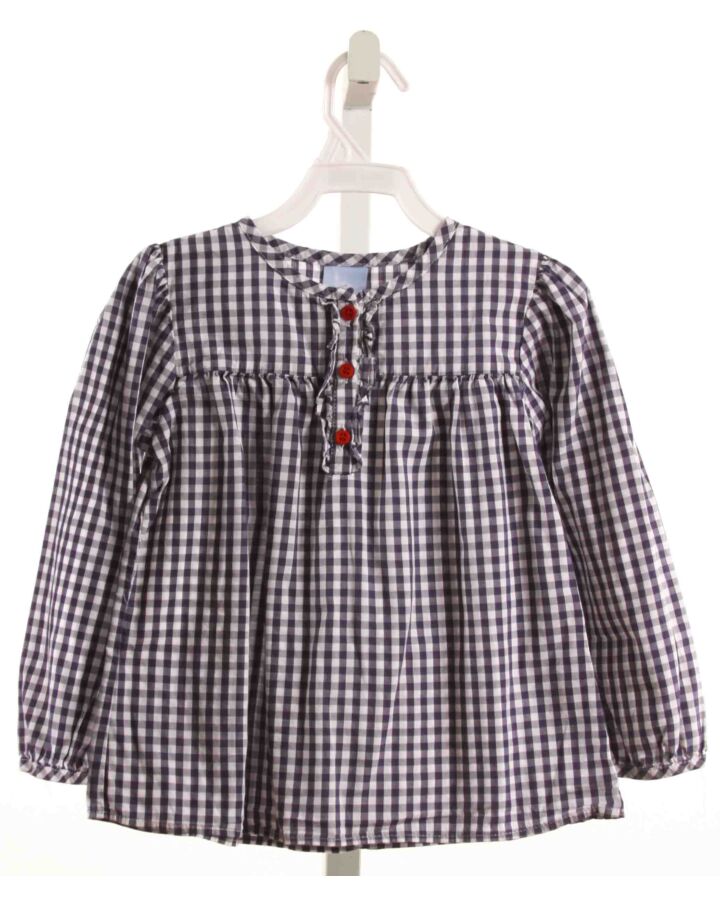 BELLA BLISS  NAVY  GINGHAM  SHIRT-LS