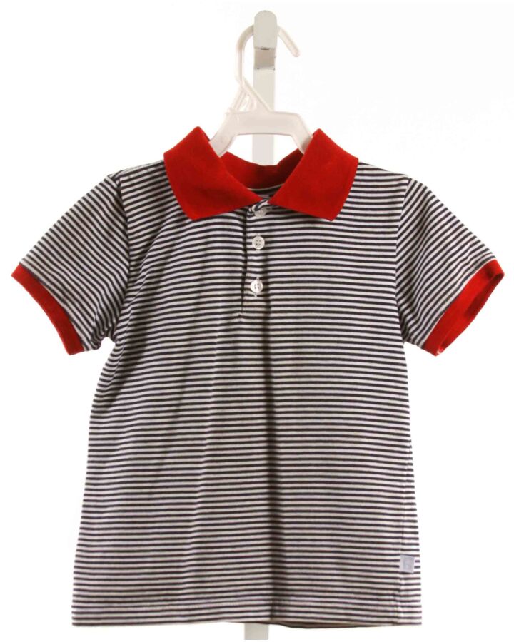 BELLA BLISS  BLACK  STRIPED  KNIT SS SHIRT