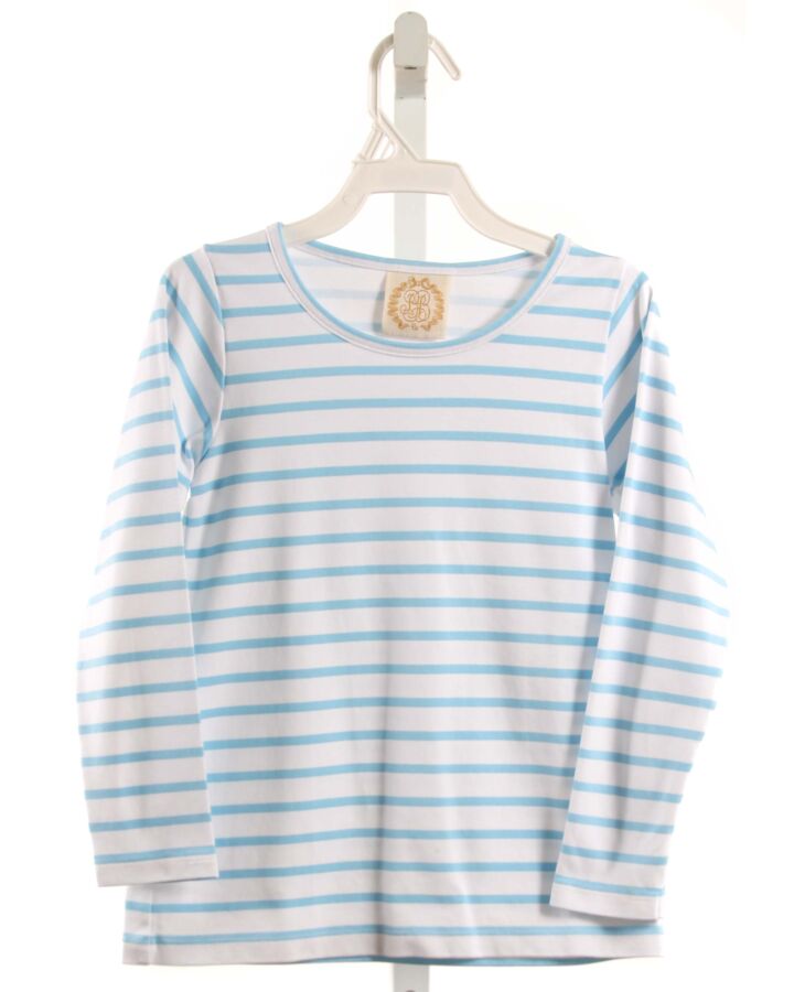 THE BEAUFORT BONNET COMPANY  AQUA  STRIPED  KNIT LS SHIRT