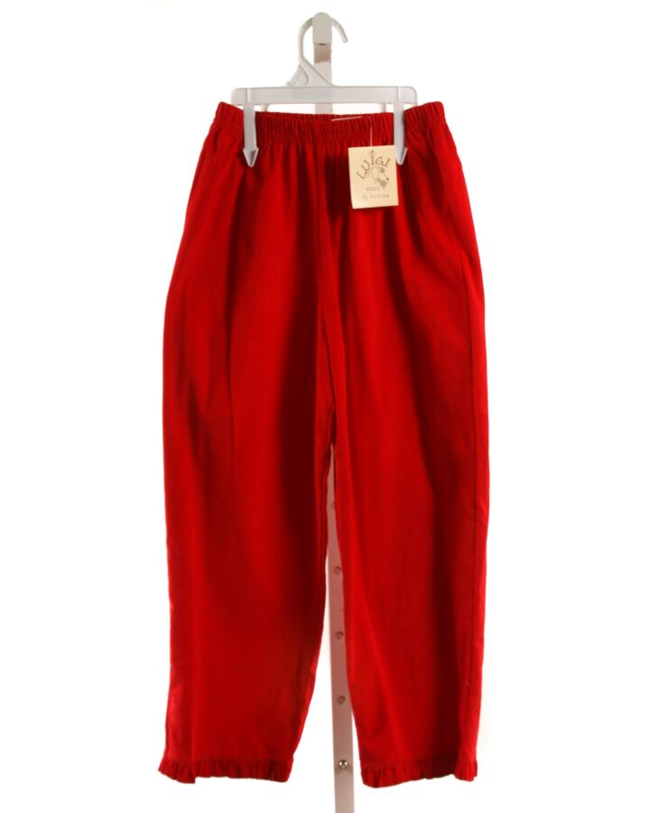 LUIGI  RED CORDUROY   PANTS WITH RUFFLE