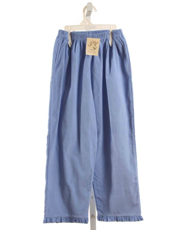 LUIGI  BLUE CORDUROY   PANTS WITH RUFFLE