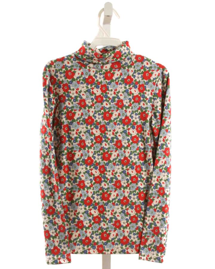 MINI BODEN RED FLORAL KNIT LS SHIRT