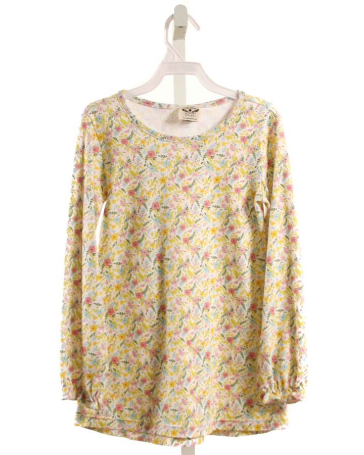 THE OAKS APPAREL YELLOW FLORAL KNIT LS SHIRT
